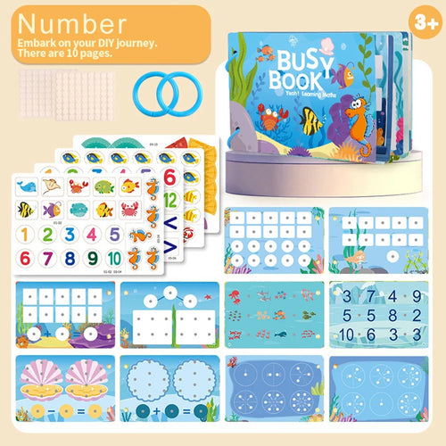 1 Set Busy Book Cartoon Hand Ledger DIY Quiet Book Montessori