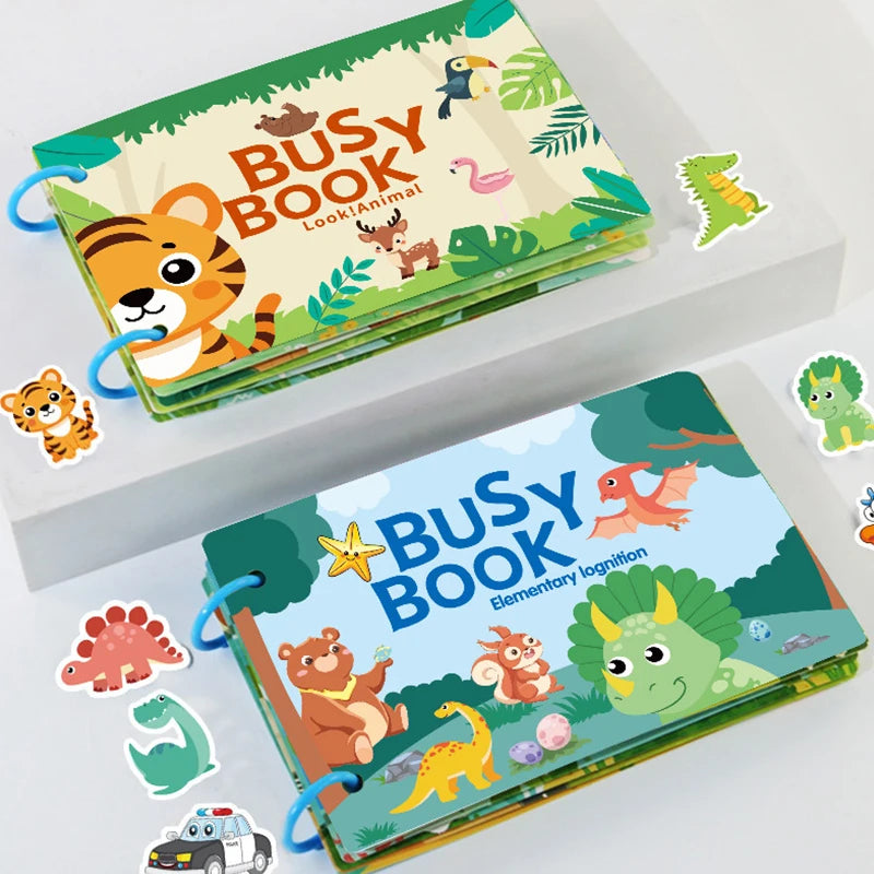 1 Set Busy Book Cartoon Hand Ledger DIY Quiet Book Montessori