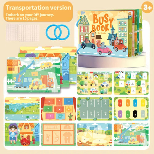 1 Set Busy Book Cartoon Hand Ledger DIY Quiet Book Montessori