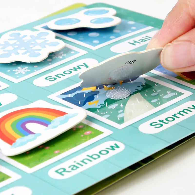 1 Set Busy Book Cartoon Hand Ledger DIY Quiet Book Montessori