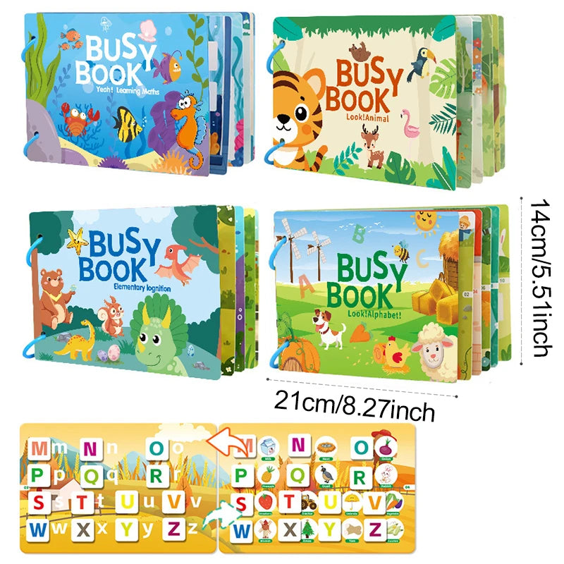 1 Set Busy Book Cartoon Hand Ledger DIY Quiet Book Montessori