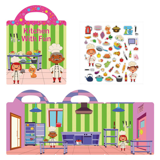 Bview Art ﻿Preschool Sticker Activity Book Fun & Educational reusable