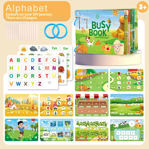 1 Set Busy Book Cartoon Hand Ledger DIY Quiet Book Montessori