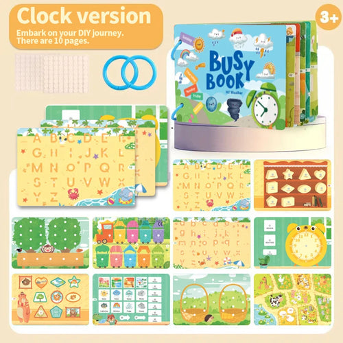 1 Set Busy Book Cartoon Hand Ledger DIY Quiet Book Montessori