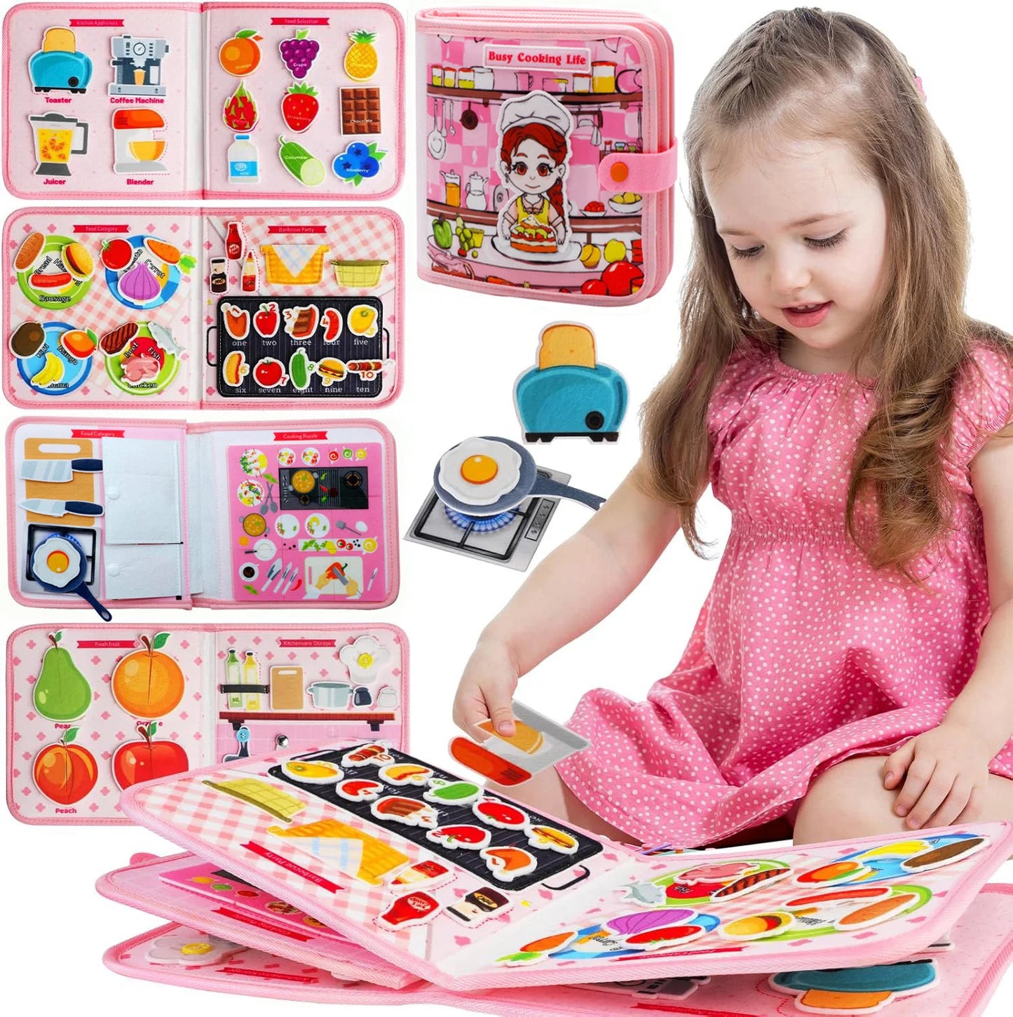 Toddler Busy Board Montessori Toys Busy Book Educational Learning
