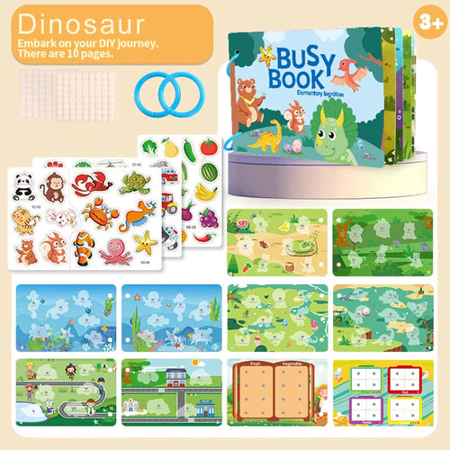 1 Set Busy Book Cartoon Hand Ledger DIY Quiet Book Montessori