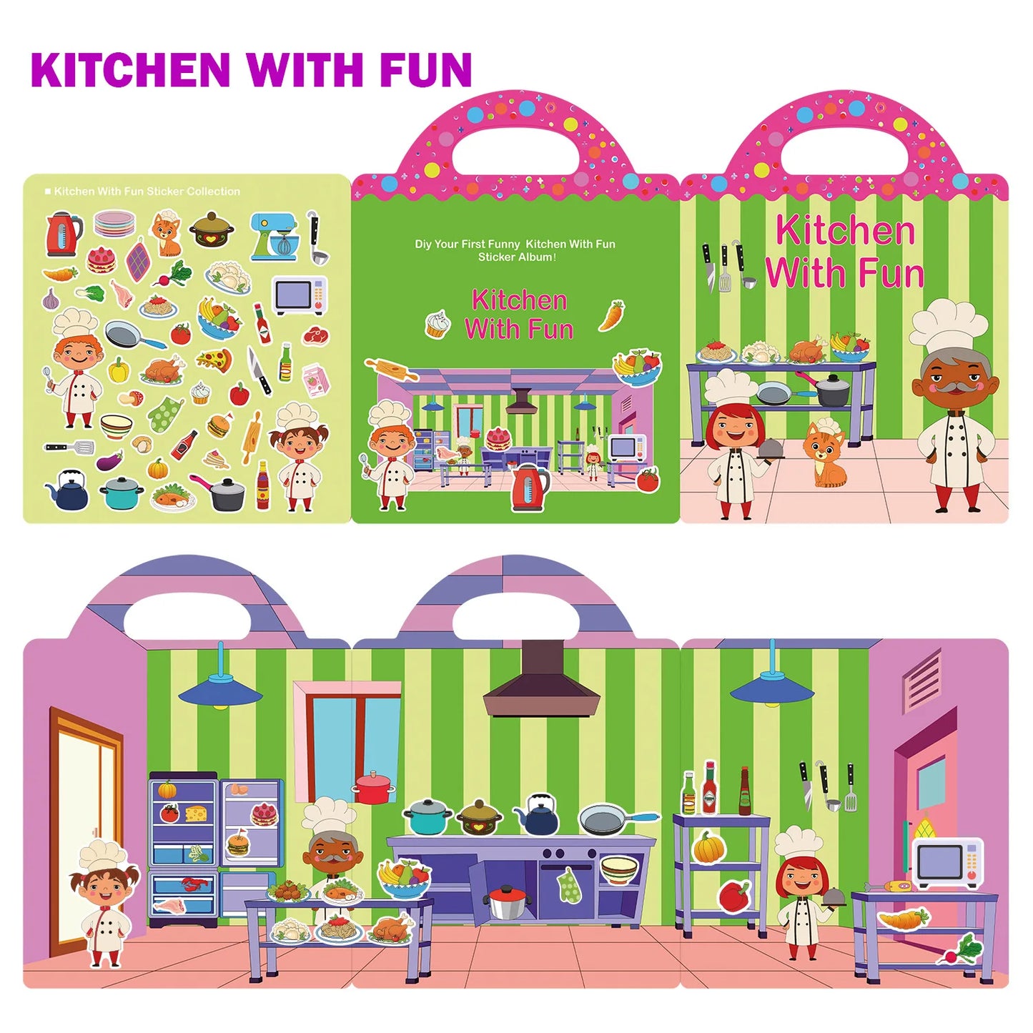 Bview Art ﻿Preschool Sticker Activity Book Fun & Educational reusable