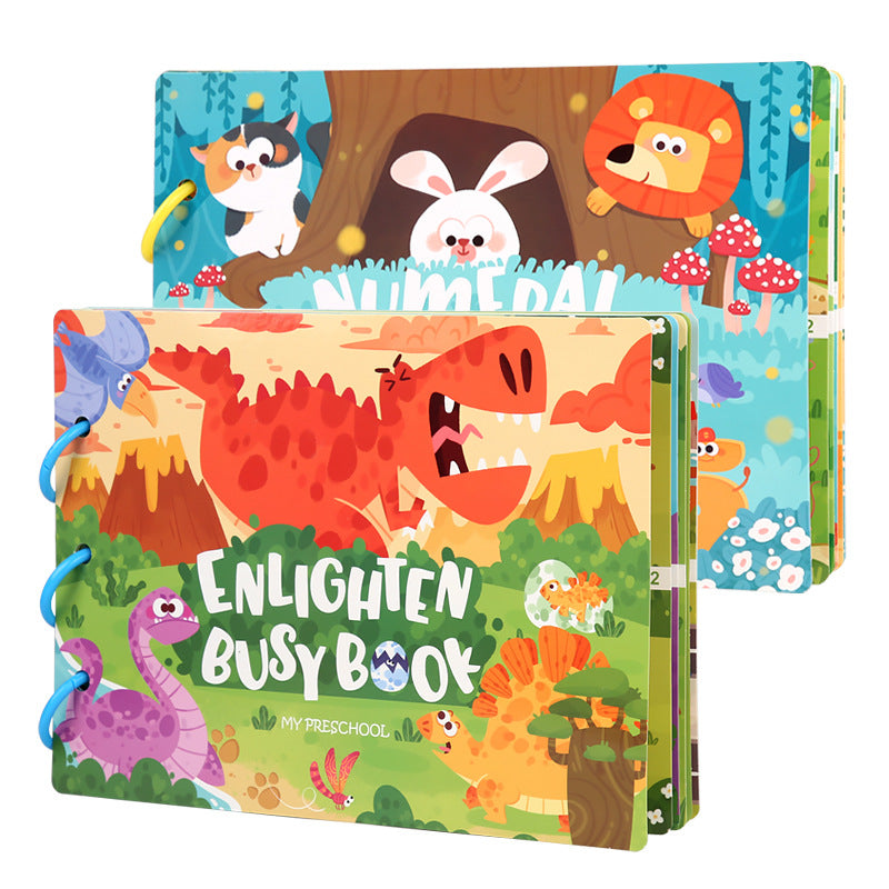 NNEDSZ Enlightenment Busy Book Set - Educational Preschool Activity Books for Learning and Fun (2-piece set)