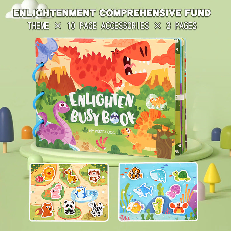 NNEDSZ Enlightenment Busy Book Set - Educational Preschool Activity Books for Learning and Fun (2-piece set)