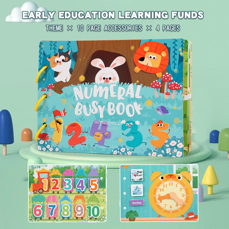 NNEDSZ Enlightenment Busy Book Set - Educational Preschool Activity Books for Learning and Fun (2-piece set)