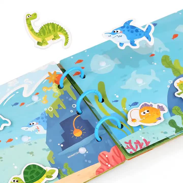NNEDSZ Interactive Busy Book Set - 2-pack of educational activity books for preschoolers on transport and animals